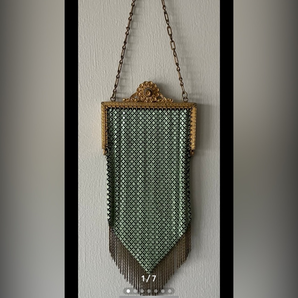 Antique Mandalian Mfg Co Mint Mesh Purse